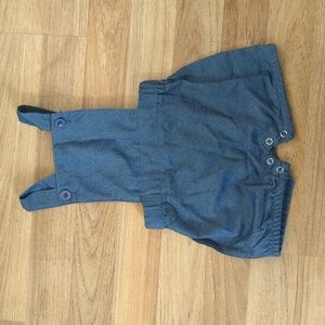 Martino denim chambray bubble suspenders